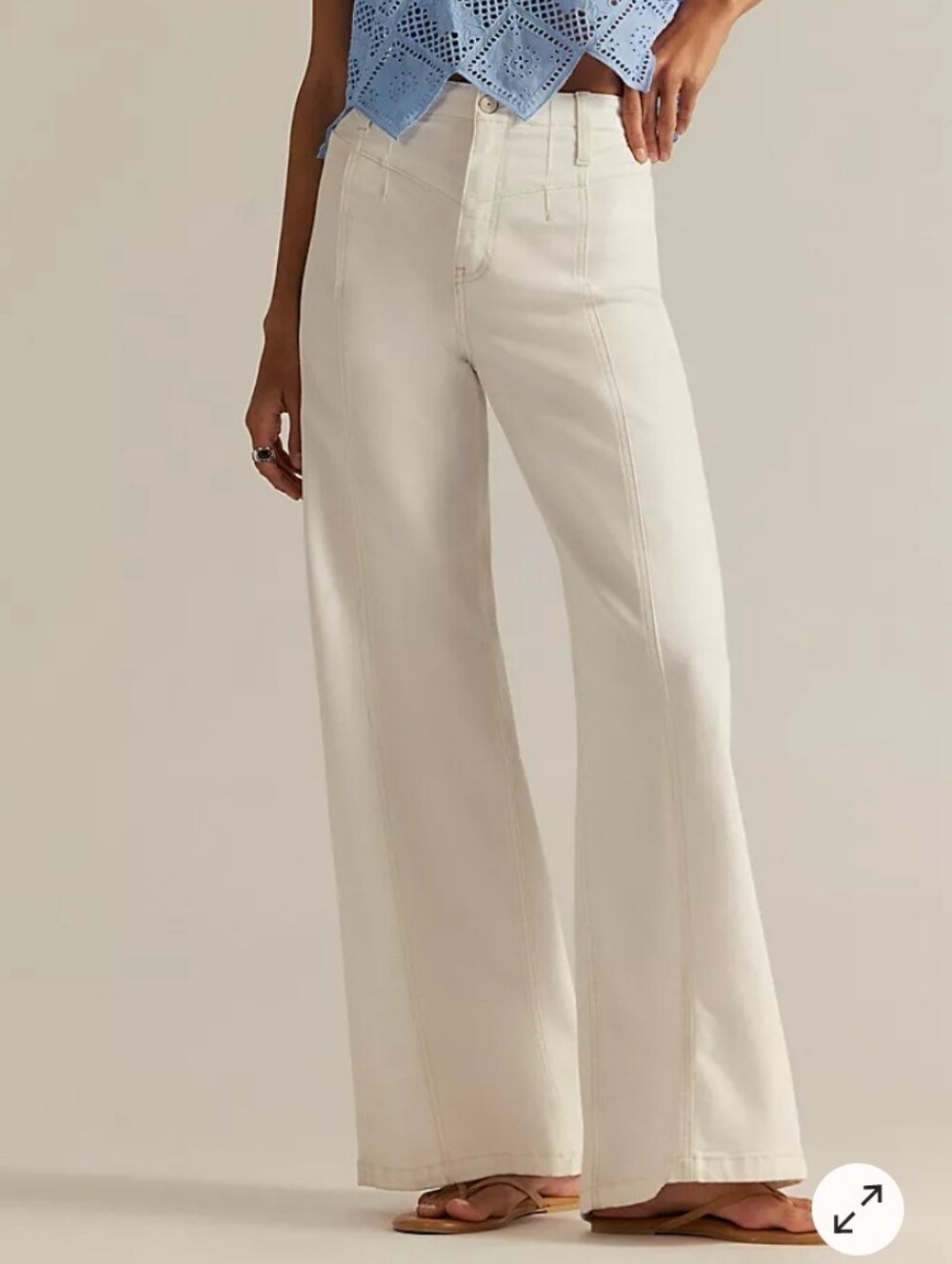 NWT We The Free Libre Wide Leg Denim Jeans in Island Lights Size 31